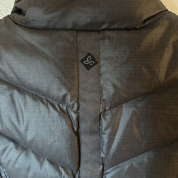 PrAna Dark Gray Puffer Quilted Zip Vest Down‎ Hike Camp Winter Outdoor size S - Picture 6 of 6